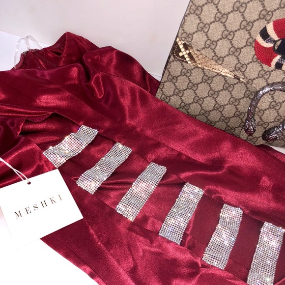 MESHKI ALESSIA DIAMANTE PANEL MINU DRESS - Picture 1 of 3